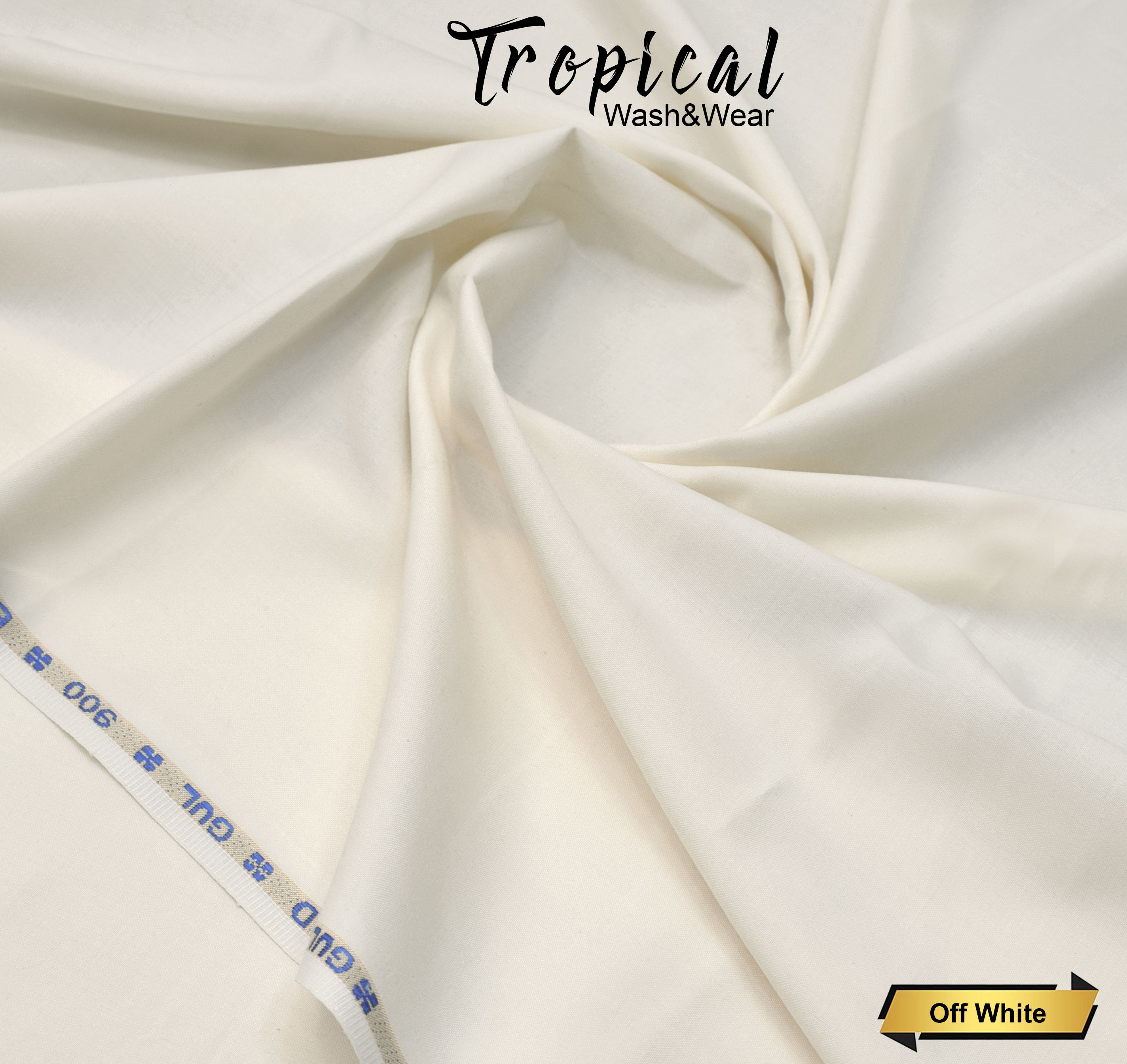 TROPICAL WASH & WEAR - Off White
