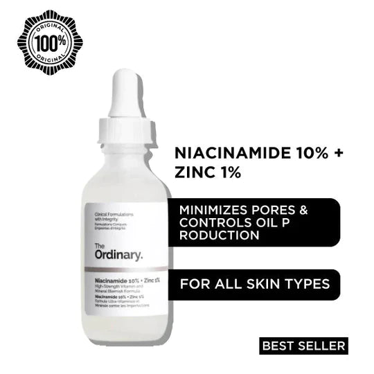 THE ORDINARY NIACINAMIDE 10% + ZINC 1% (MOST POPULAR)